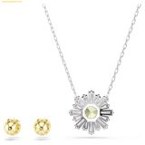  Bộ Dây Chuyền Và Lắc Tay Swarovski Idyllia set Mixed cuts, Sun, Yellow, Mixed metal finish 5616267 