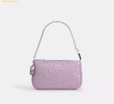  Túi Đeo Vai Coach Nolita 19 In Signature Leather With Heart Charm Patent Leather Light Violet CCZ27 