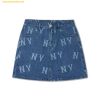  Chân Váy Denim MLB Women's Basic Multi Mega Logo Print Denim Skirt NY (Indigo) 3FDSB0143-50INS 