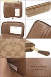  Ví Dài Coach Medium Zip Around Signature Coated Canvas Wallet F88913 Khaki 