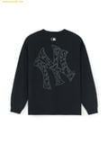  Áo Tay Dài MLB New York Yankees Basic Mega Logo Overfit Functional Long Sleeve T-Shirt 3ATSB0554-50BKS Đen 