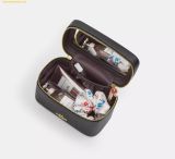  Túi Đeo Chéo Coach Cosmetic Case In Signature Canvas Black CW728 
