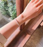  Vòng Tay, Lắc Tay Swarovski Matrix bracelet Crystal pearl, Round cut, White, Rhodium plated 5689633 