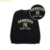 Áo Sweat MLB Varsity Overfit Man-to-Man NY (Black) 3AMTV0134-50BKS Đen