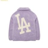  Áo Khoác Lông MLB Basic Stand-Neck Mega Logo Soft Dumble Fleece Jumper LA (L.Lavender) 3AJPF3016-07LDL Tím 