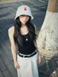  Mũ Bucket MLB Heart Bucket Hat Boston Red Sox Ivory - SKU: 3AHTH013N-50IVS 