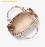  Túi Xách Michael Kors Marilyn Medium Signature Logo Stripe Satchel 35F5G6AS6V Powder Blush 