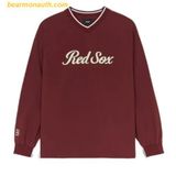  Áo Sweater MLB Sportive Varsity Woven to Man Boston Red Sox Sweatshirt 3AMTV0544-43BDS Màu Đỏ 