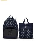  Balo MLB Monogram Boston Red Sox Navy Set Balo + Túi Tote 7LBKM025N-43NYL 