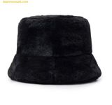  Mũ Bucket Lông MLB Fur Bucket Hat 3AHTF0936-50BKS Đen 