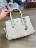  Túi Xách Michael Kors MK Laila Small Crossbody Satchel Trắng Logo 