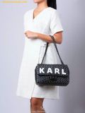  Túi Đeo Chéo Karl Lagerfeld Agyness Shoulder Bag LH9HB283 Quilted Patches Đen 