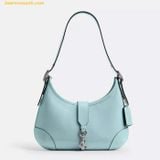  Túi Đeo Vai Coach Hamptons Hobo Crinkle Patent Leather Shoulder Bag Can33 Blue 