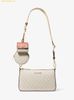 Túi Đeo Chéo MICHAEL KORS MK Jet Set Logo Crossbody Bag with Case for Apple Airpods Pro® Trắng Logo