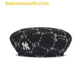  Mũ Nồi MLB Diamond Monogram Wool Jacquard Beret NY Black 3ACBMW126-50BKS 