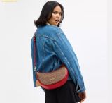  Túi Đeo Vai Coach Aria Shoulder Bag In Signature Canvas Tan Carnation CCL26 