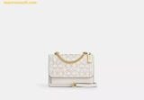  Túi Đeo Vai Coach Claire Crossbody Bag Signature Rivet CX260 Màu Trắng Kem 
