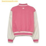  Áo Khoác Bomber MLB Women's Wool Sleeveless Crop Varsity Jacket NY (Hồng) 3FJPV0134-50PKS 
