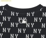  Áo Sweater MLB Dia Monogram Allover Jacquard Comfortable Fit New York Yankees 3AMTM0134-50BKS - Đen 