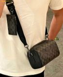  Túi Đeo Chéo Coach Axel Crossbody Signature Canvas Đen Logo 