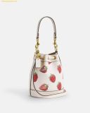  Túi Đeo Chéo Coach Mini Bucket Bag With Strawberry Print 