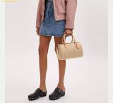  Túi Đeo Chéo Coach Rowan Satchel Bag In Signature Canvas Bag CS188 Begi 