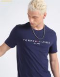  Áo Phong Tommy Hilfiger Cotton Crew Neck Logo T-Shirt Yale Navy 