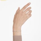  Vòng Tay, Lắc Tay Swarovski Constella bracelet Crystal pearl, Round cuts, White, Rhodium plated 5707511 