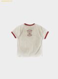  Áo Bad Blood Workshop Shield Print Ringer T-Shirt - Cream w-tee25-096 