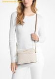  Túi Đeo Chéo Michael Kors Jet Set Travel Medium Logo Dome Crossbody Bag Vanila 35F1GTVC6B 