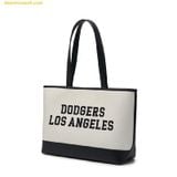  Túi Tote MLB Varsity Jacquard LA Dodgers 3AORL104N-07CRM Màu Trắng Kem 
