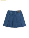  Chân Váy MLB Women's Basic Small Logo Pleated Denim Skirt New York Yankees 3FDSB0454-50INS 