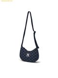  Túi Đeo Vai MLB Diamond Monogram Denim JQD Hobo Bag New York Yankees 3ABQMV45N-50INS Navy 