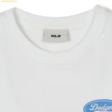  Áo Crop MLB Women's Varsity Crop Slim T-Shirts, Los Angeles Dodgers 3FTSV1843-07WHS White 