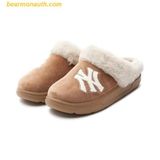  Dép Sục MLB Bouncer Fur Mule New York Yankees 3AMUPSF36-50CAD - Nâu 