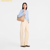  Túi Tote Longchamp Le Pliage One M Beige - Canvas 