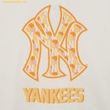  Áo Phông MLB Cube Clipping Monogram Overfit Short Sleeve T-Shirt NY (Cream) 3ATSM0333-50CRS 
