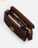  Túi Đeo Vai Coach Tabby Shoulder Bag 20 In Signature Canvas Nâu Logo 