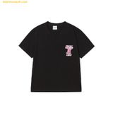  Áo Phông ADLV Fuzzy Font Rabbit Đen 