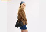  Túi Trống Coach Rowan Satchel Bag Màu Đen Trơn CV962 