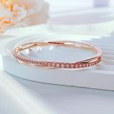  Vòng Tay, Lắc Tay Swarovski Hyperbola bangle White, Rose gold-tone plated 5620552 