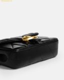  Túi Đeo Vai Coach Tabby Chain Crossbody Bag 19 With Quilting Black CBH23 