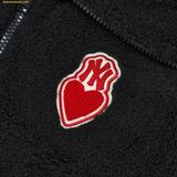  Áo Khoác Lông MLB Women's Heart Crop Fleece Jumper NY (Black) 3FFDH0126-50BKS 