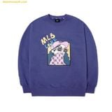  Áo Sweater MLB Long Sleeve T-shirt PQJ 3AMTL0224-50NYL LIKE Cartoon Overfit Man-to-Man Tím 