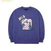 Áo Sweater MLB Long Sleeve T-shirt PQJ 3AMTL0224-50NYL LIKE Cartoon Overfit Man-to-Man Tím