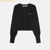 Áo Khoác Cardigan BADBLOOD Pure Classic Button-Up Round Cardigan - Black w-cdg24-047 Đen