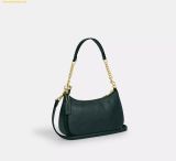  Túi Đeo Vai Coach Teri Shoulder Bag With Quilting Dark Teal CDP32 