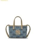  Túi Đeo Chéo MLB Classic Monogram Denim Embossed Mini Crossbody Bag New York Yankees 3ACRDM16N-50BLL L.Blue 