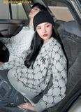  Áo Sweater MLB Dia Monogram Jaquard Piping Sweatshirts 3AMTM0144-43CAS 