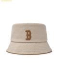  Mũ Bucket MLB Basic Canvas Leather Logo Bucket Hat BOS 3AHTVL14N-43CRD Begi 
